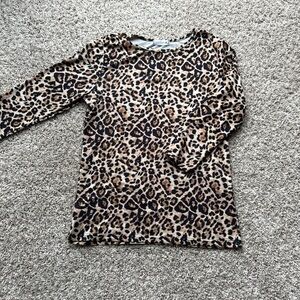 Leopard Print Long Sleeve Top